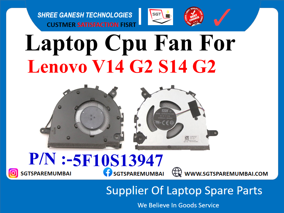 Laptop Cpu Fan For Lenovo V14 G2 S14 G2 P/N :-5F10S13947