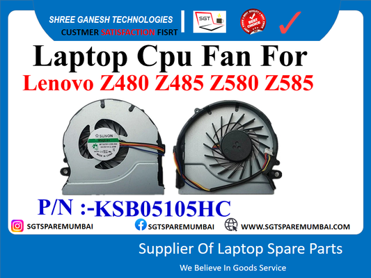 Laptop Cpu Fan For Lenovo Z480 Z485 Z580 Z585 P/N :-KSB05105HC