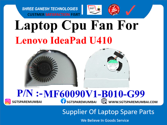 Laptop Cpu Fan For Lenovo IdeaPad U410 P/N :-MF60090V1-B010-G99