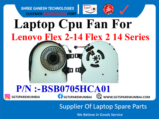 Laptop Cpu Fan For Lenovo Flex 2-14 Flex 2 14 Series P/N :-BSB0705HCA01