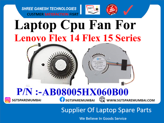 Laptop Cpu Fan For Lenovo Flex 14 Flex 15 Series P/N :-AB08005HX060B00