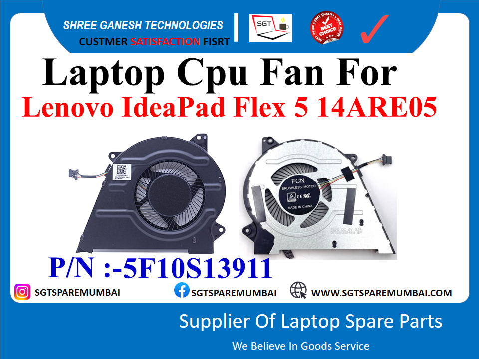 Laptop Cpu Fan For Lenovo IdeaPad Flex 5 14ARE05 FCNI P/N :-5F10S13911