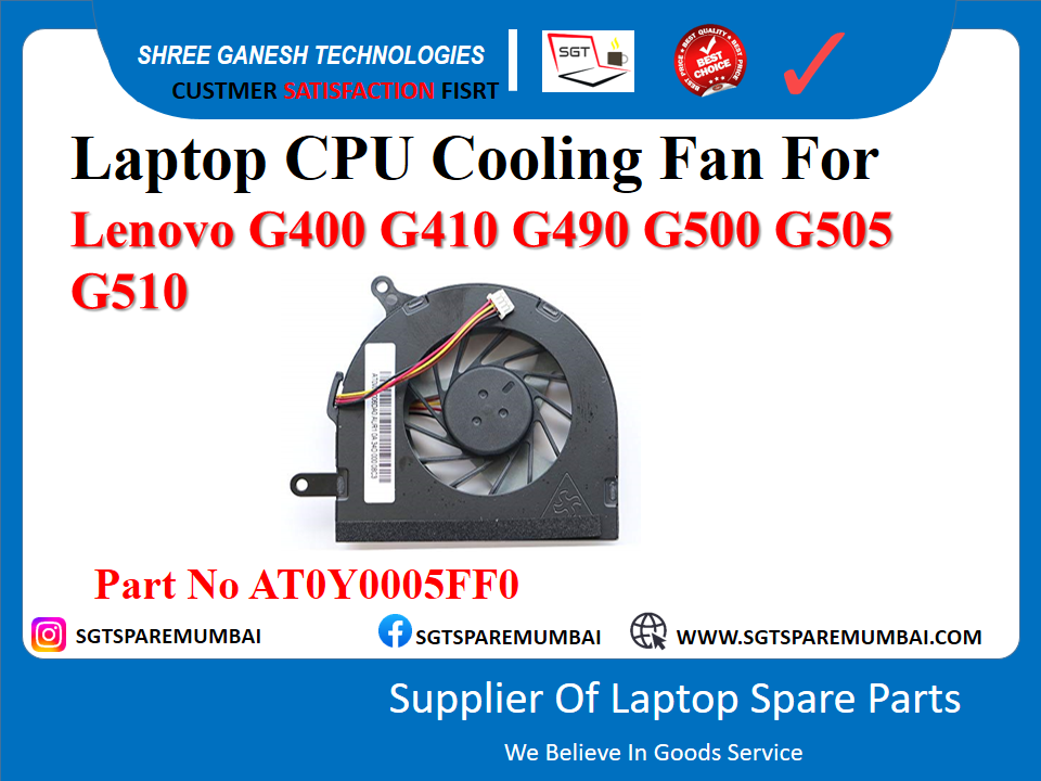 Laptop CPU Cooling Fan For Lenovo G400 G410 G490 G500 G505 G510 Part No AT0Y0005FF0