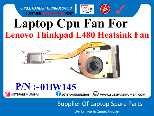 Laptop Cpu Fan For Lenovo Thinkpad L480 Heatsink Fan P/N :-011W145