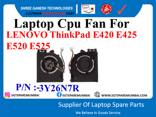 Laptop Cpu Fan For LENOVO ThinkPad E420 E425 E520 E525 P/N :-3Y26N7R