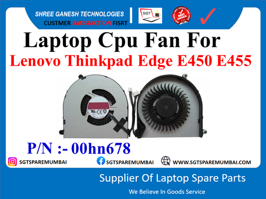 Laptop Cpu Fan For Lenovo Thinkpad Edge E450 E455 P/N :- 00hn678