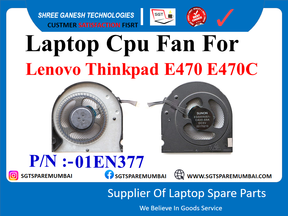 Laptop Cpu Fan For Lenovo Thinkpad E470 E470C P/N :-01EN377