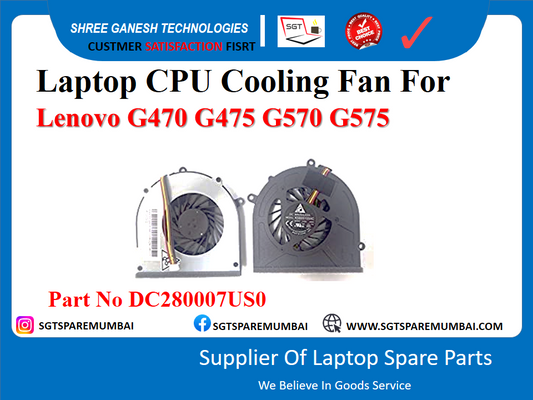 Laptop CPU Cooling Fan For Lenovo G470 G475 G570 G575 Part No DC280007US0