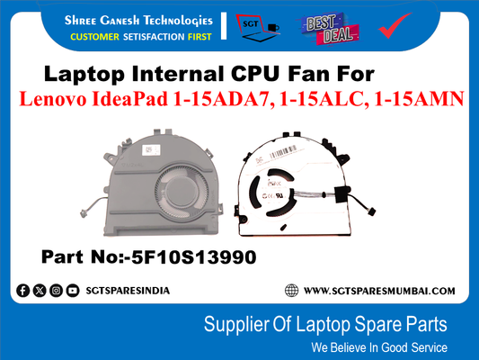 Laptop Internal CPU Fan For Lenovo IdeaPad 1-15ADA7, 1-15ALC, 1-15AMN Part No:-5F10S13990