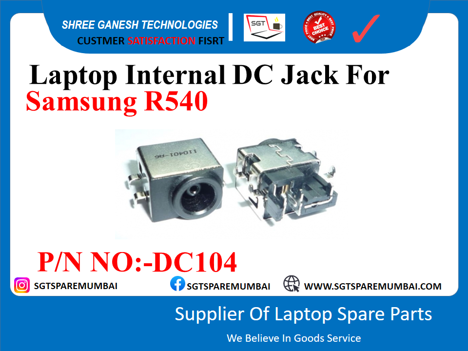 Laptop Internal DC Jack For Samsung R540 PIN NO:-DC104