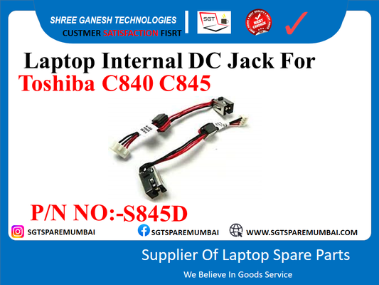 Laptop Internal DC Jack For Toshiba C840 C845 P/N NO:-S845D