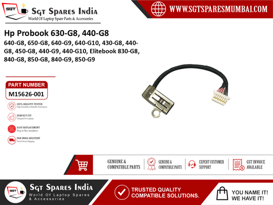 Hp Probook 630-G8, 440-G8 640-G8, 650-G8, 640-G9, 640-G10, 430-G8, 440-G8, 450-G8, 440-G9, 440-G10, Elitebook 830-G8, 840-G8, 850-G8, 840-G9, 850-G9 Laptop DC Power Jack Charging Port Replacement