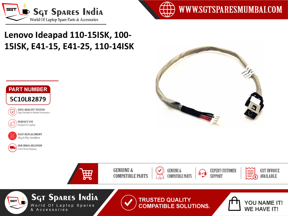 Lenovo Ideapad 110-15ISK 100-15ISK, E41-15, E41-25, 110-14ISK Laptop DC Power Jack Charging Port Replacement