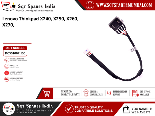 Lenovo Thinkpad X240 X250, X260, X270 Laptop DC Power Jack Charging Port Replacement