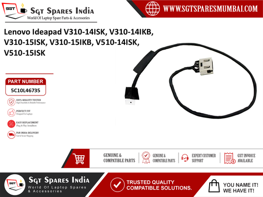 Lenovo Ideapad V310-14ISK V310-14IKB, V310-15ISK, V310-15IKB, V510-14ISK, V510-15ISK Laptop DC Power Jack Charging Port Replacement