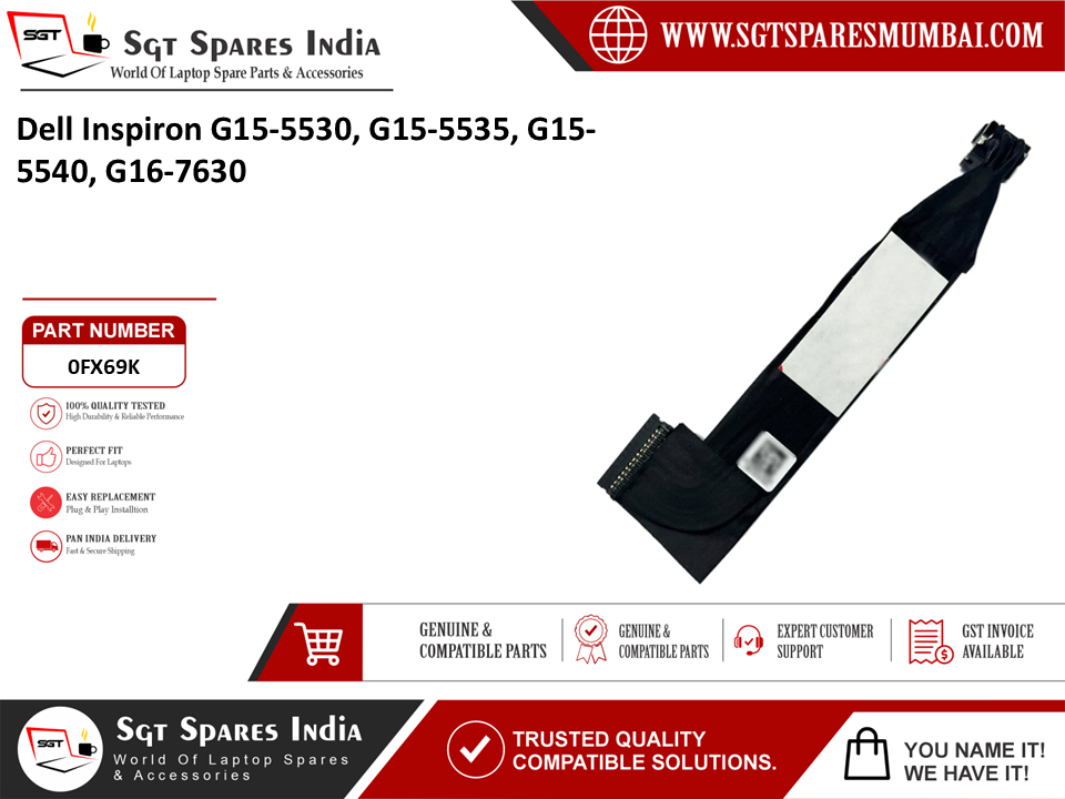 Dell Inspiron G15-5530 G15-5535, G15-5540, G16-7630 Laptop DC Power Jack Charging Port Replacement