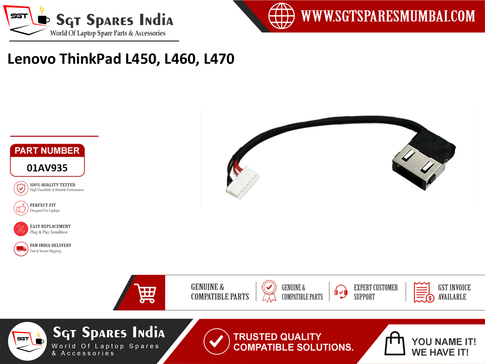 Lenovo ThinkPad L450,  L460, L470 Laptop DC Power Jack Charging Port Replacement