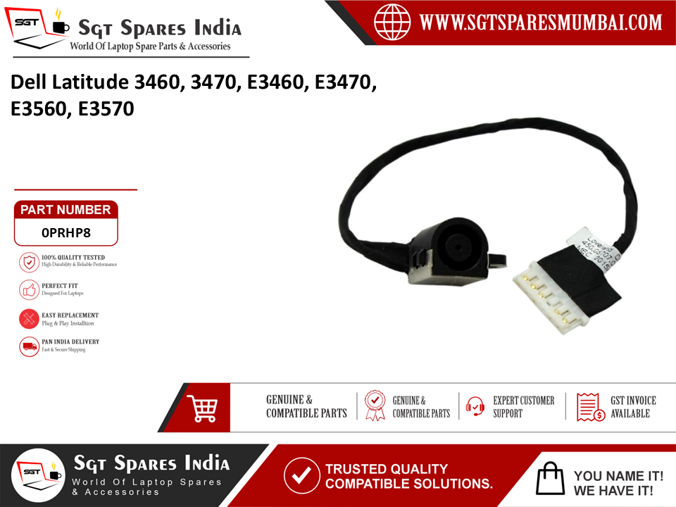 Dell Latitude 3460 3470, E3460, E3470, E3560, E3570 Laptop DC Power Jack Charging Port Replacement