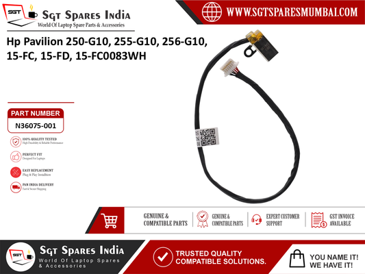 Hp Pavilion 250-G10 255-G10, 256-G10, 15-FC, 15-FD, 15-FC0083WH Laptop DC Power Jack Charging Port Replacement