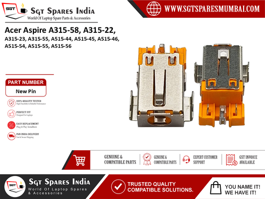 Acer Aspire A315-58 A315-22, A315-23, A315-55, A515-44, A515-45, A515-46, A515-54, A515-55, A515-56 Laptop DC Power Jack Charging Port Replacement