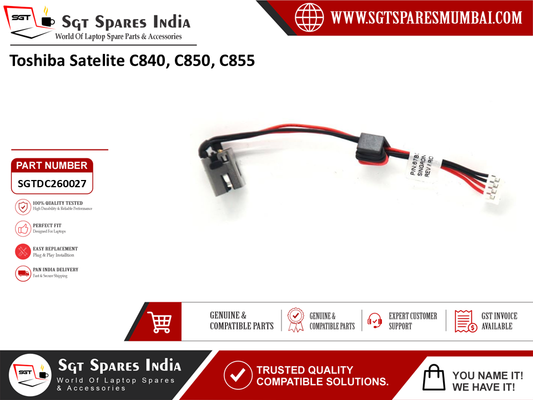Toshiba Satelite C840 C850, C855 Laptop DC Power Jack Charging Port Replacement