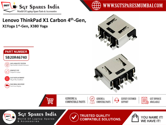 Lenovo ThinkPad X1 Carbon 4th-Gen, X1Yoga 1st-Gen, X380 Yoga Laptop DC Power Jack Charging Port Replacement