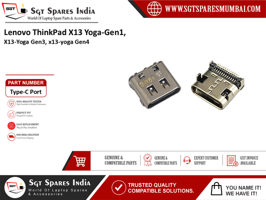 Lenovo ThinkPad X13 Yoga-Gen1, X13-Yoga Gen3, x13-yoga Gen4 Laptop DC Power Jack Charging Port Replacement