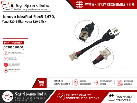 lenovo IdeaPad Flex5-1470, Yoga 520-14ikb, yoga 520-14isk Laptop DC Power Jack Charging Port Replacement