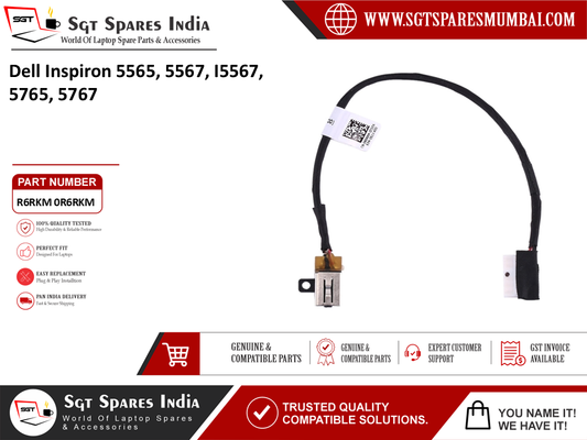 Dell Inspiron 5565, 5567,  I5567, 5765, 5767 Laptop DC Power Jack Charging Port Replacement