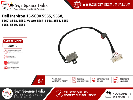 Dell Inspiron 15-5000 5555, 5558,  3567, 3558, 5559, Vostro 3567, 3568, 3558, 3559, 5558, 5559, 5555 Laptop DC Power Jack Charging Port Replacement