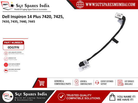 Dell Inspiron 14 Plus 7420, 7425, 7430, 7435, 7440, 7445 Laptop DC Power Jack Charging Port Replacement