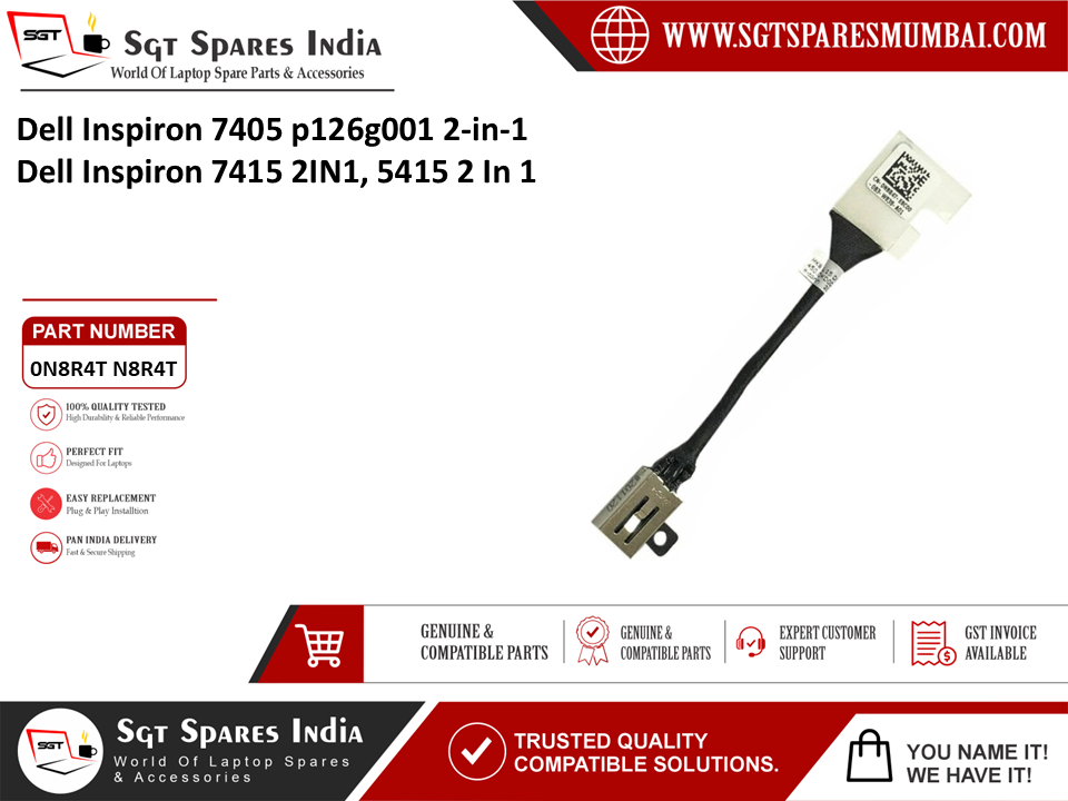 Dell Inspiron 7405 p126g001 2-in-1  Dell Inspiron 7415 2IN1, 5415 2 In 1 Laptop DC Power Jack Charging Port Replacement