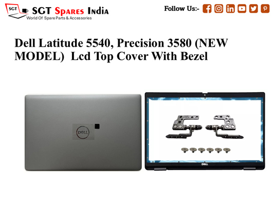 LAPTOP LCD TOP COVER WITH BAZEL FOR DELL LATTITUDE 5540, Precision 3580, New model