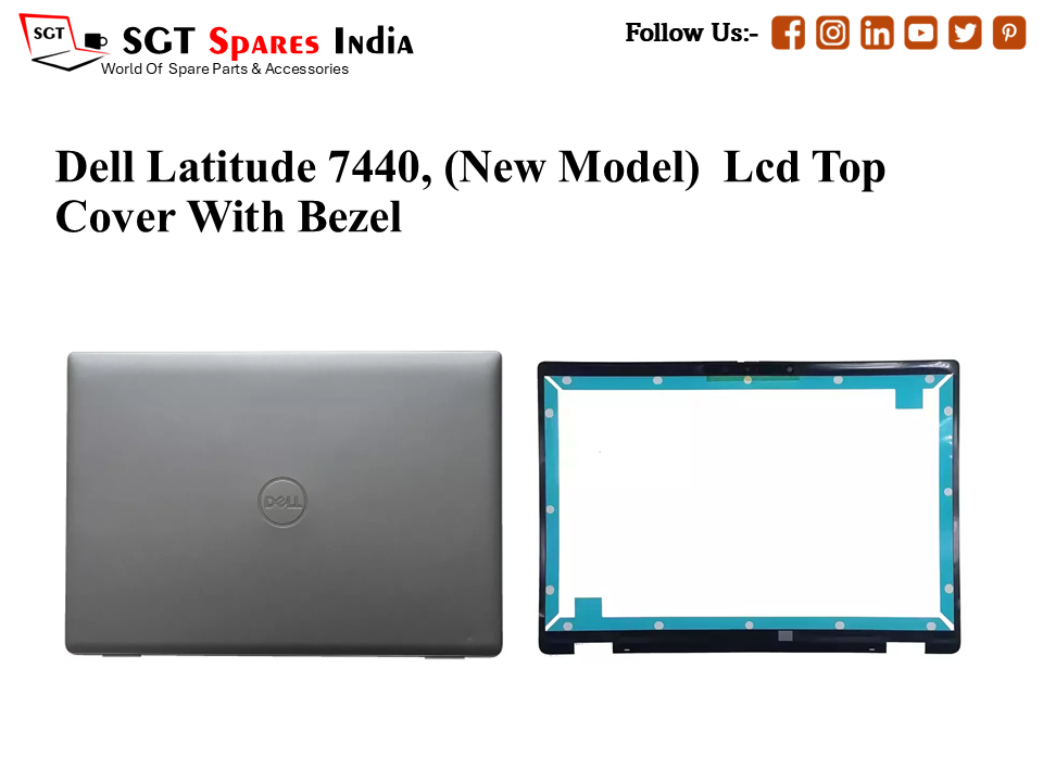 LAPTOP LCD TOP COVER WITH BAZEL FOR DELL latitude 7400, 7400 New Model